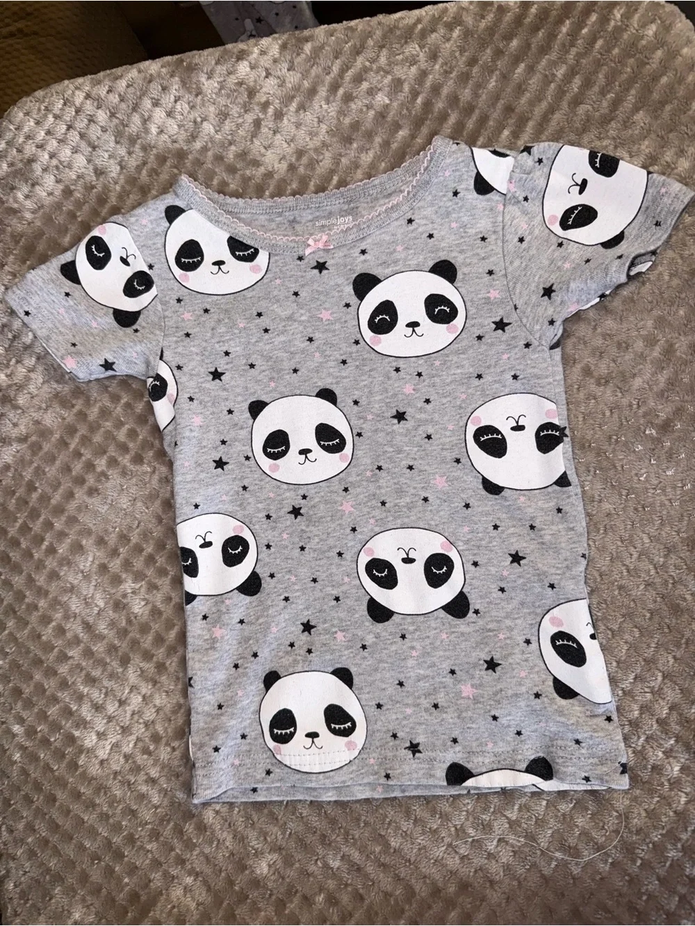 Carter's Gray Panda Print Kids Pajama Set